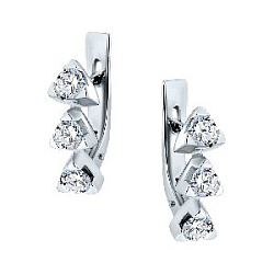 Серьги с бриллиантом Арт-Модерн 020527-Б