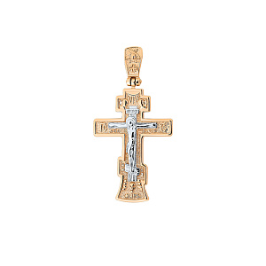 Подвеска крест из золота RUSGOLDART 3398700 1 2