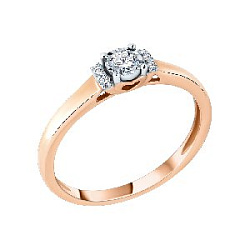 Кольцо помолвочное с бриллиантом Бриант RRI17920TM-ND