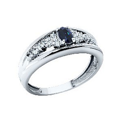 Кольцо с бриллиантом АЛЬКОР 15771-202