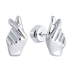 Серьги пуссеты из серебра SOKOLOV 94026653