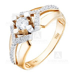 Кольцо помолвочное из золота