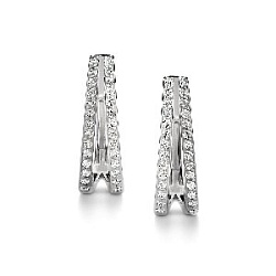 Серьги с бриллиантом АЛЬКОР 26267-200