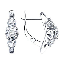 Серьги из серебра SOKOLOV 94-120-02151-1