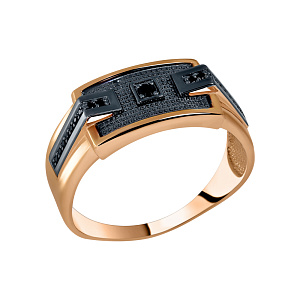 Кольцо мужское из золота DEL'TA 1102398