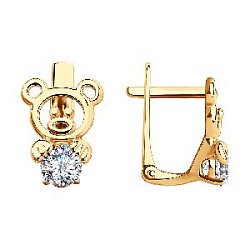 Серьги детские из золота SOKOLOV 029201