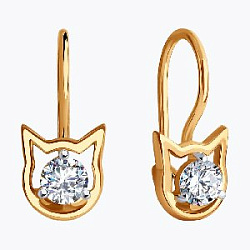 Серьги детские из золота SOKOLOV 0200011