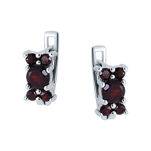 Серьги из серебра Русский СтилЬ 42-4235-7-2