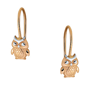 Серьги детские из золота DEL'TA 120619