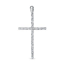Подвеска крест с бриллиантом 3-486-103Б