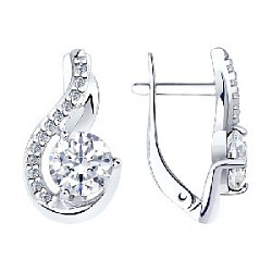 Серьги из серебра SOKOLOV 94-120-00013-1