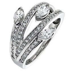 Кольцо с бриллиантом Арт-Модерн 010382