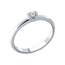 Кольцо помолвочное с бриллиантом ГАЛЕРЕЯ ЭКСКЛЮЗИВА 4510344