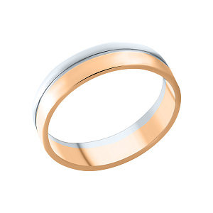 Кольцо обручальное из комбинированного золота Крымский ЮЗ 7212188/1 (1077/1)