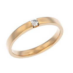 Кольцо обручальное с бриллиантом АРИНА 1040651-11240