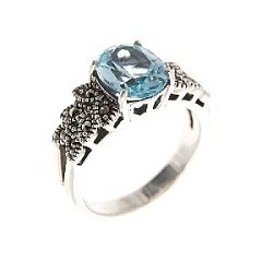 Кольцо из серебра Марказит HR440