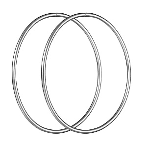 Серьги кольца из серебра Сильвер Лайн с725р