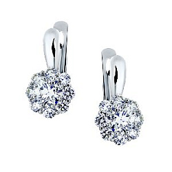 Серьги с бриллиантом ГАЛЕРЕЯ ЭКСКЛЮЗИВА 4570223