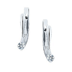 Серьги с бриллиантом Арт-Модерн 02089