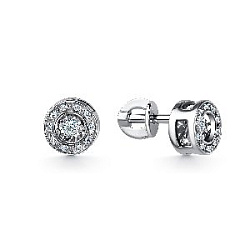 Серьги пуссеты с бриллиантом grigoriev 12-12-5905-31-00