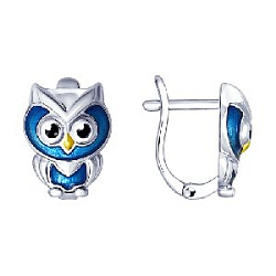 Серьги детские из серебра SOKOLOV 94023129