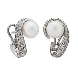 Серьги с бриллиантом Арт-Модерн 020604-Б