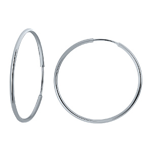 Серьги кольца из серебра Золотник 21-006