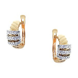 Серьги из золота CORONA с4691
