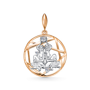 Подвеска знаки зодиака из золота RUSGOLDART 3668017 1 1 1близнецы