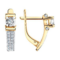 Серьги с бриллиантом SOKOLOV 1020742 №21 158