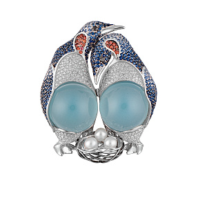 Брошь с бриллиантом АЛЕКСАНДРА 8060031