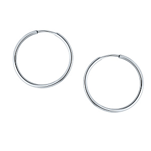 Серьги кольца из серебра Золотник 21-003