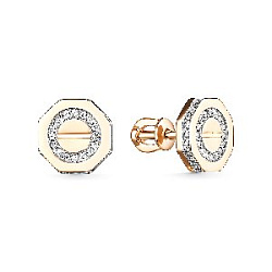 Серьги пуссеты из золота CORONA с5034