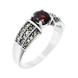 Кольцо из серебра Марказит HR1028