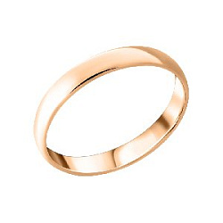 Кольцо обручальное из красного золота Атолл 600-3