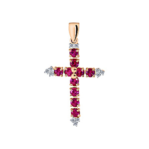 Подвеска крест из золота MAGIC STONES 04-1-002-1601-011