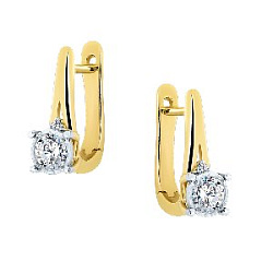 Серьги с бриллиантом Бриант EYI6440D