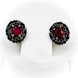 Серьги из серебра Серена-Сильвер Т6СК.778РБR