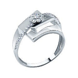 Кольцо с бриллиантом АЛЕКСАНДРА 1012303 №23 3