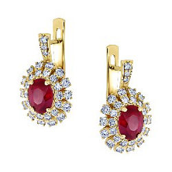 Серьги с бриллиантом ГАЛЕРЕЯ ЭКСКЛЮЗИВА 5577945 R