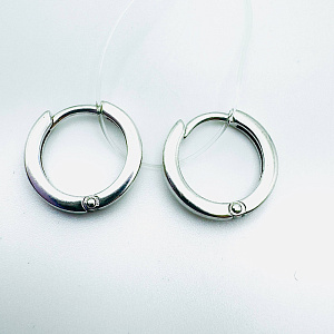 Серьги кольца из серебра С13К1989В