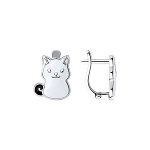 Серьги детские из серебра SOKOLOV 94024212