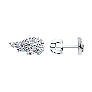 Серьги пуссеты из серебра 94025727