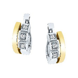 Серьги с бриллиантом МЭЮЗ 83991