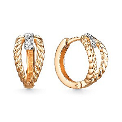 Серьги из золота CORONA с4898