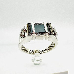 Кольцо мужское из серебра BERGER с040040 ч