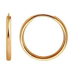 Серьги кольца из золота SOKOLOV 51-124-01587-1