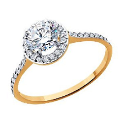 Кольцо помолвочное из золота SOKOLOV 019379