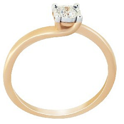 Кольцо помолвочное с бриллиантом Бриант RRI20755TMD