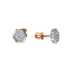 Серьги пуссеты из золота CORONA С5051